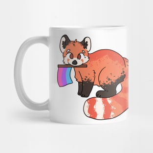 bisexual pride red panda Mug